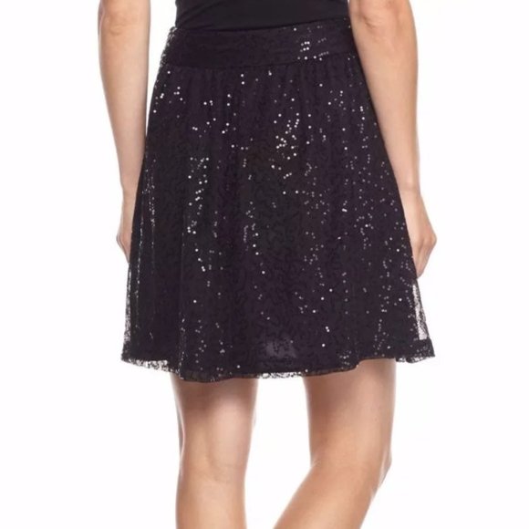 Cynthia Cynthia Rowley Black Sequin Mini Skirt 8 - Picture 2 of 10
